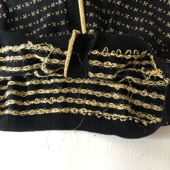 Vtg Gold  and Black Cardigan - Picture 13 of 13